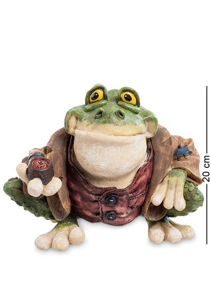 Садовая фигурка Лягушка с листом 25х20х21 см 190097 полистоун No Brand (346152390)