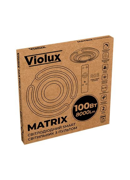 Светильник LED smart MATRIX+пульт 100W 3000-6000K IP20 круг ( 220485 ) Violux (365651449)
