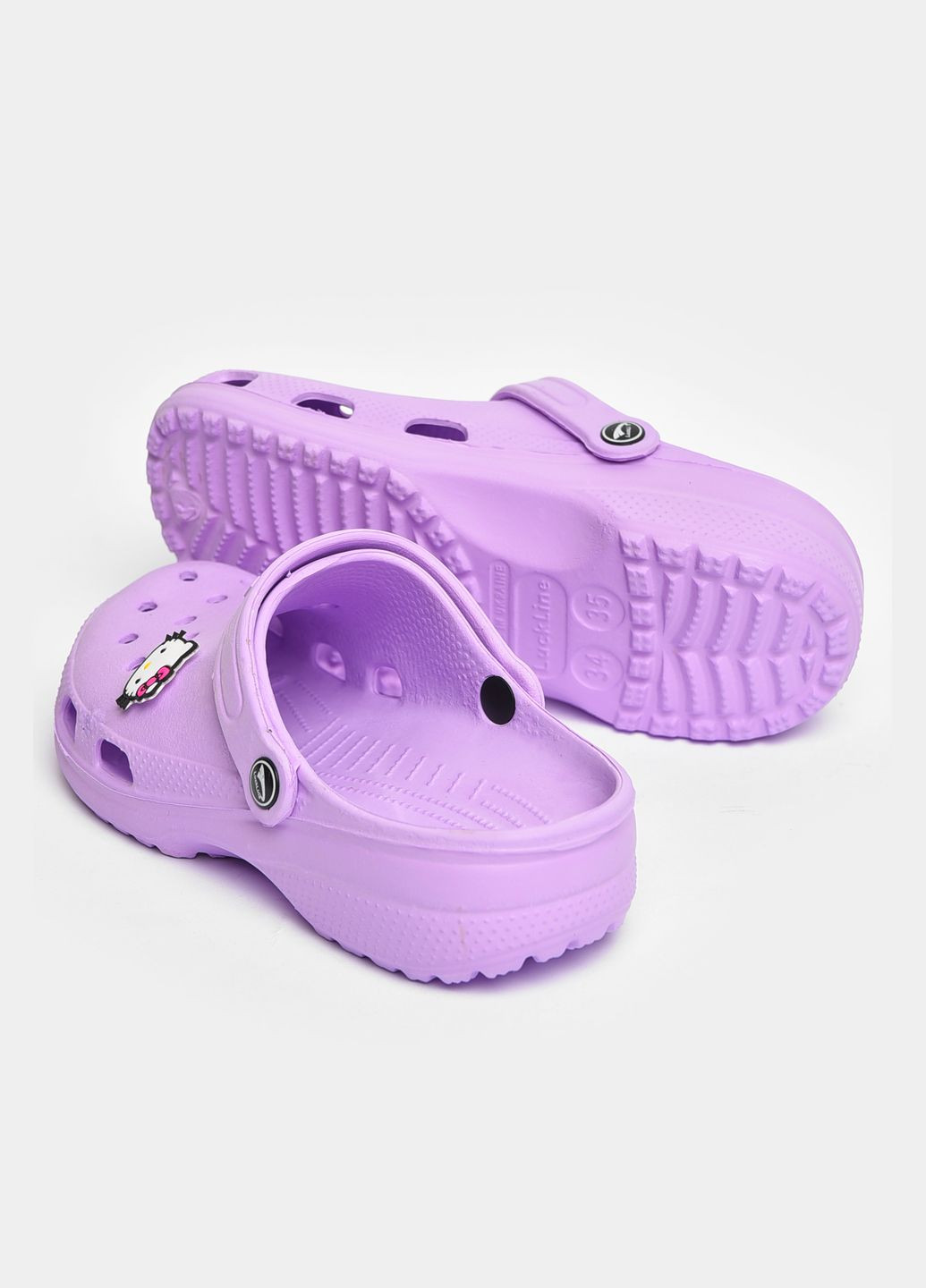 Крокси дитячі бузкового кольору Let's Shop (342325587)