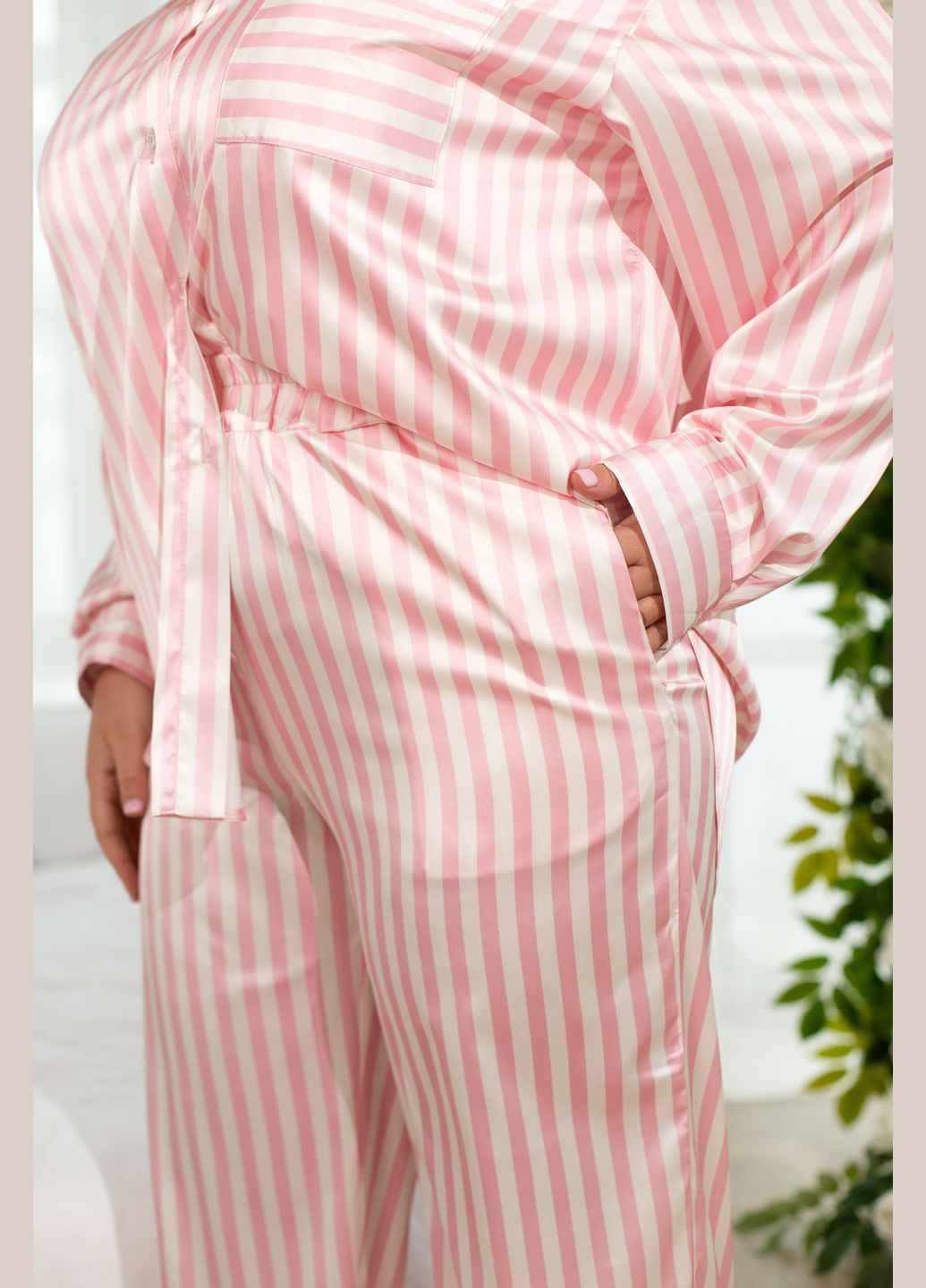 Молочная всесезон пижамный костюм рубашка + брюки Minova