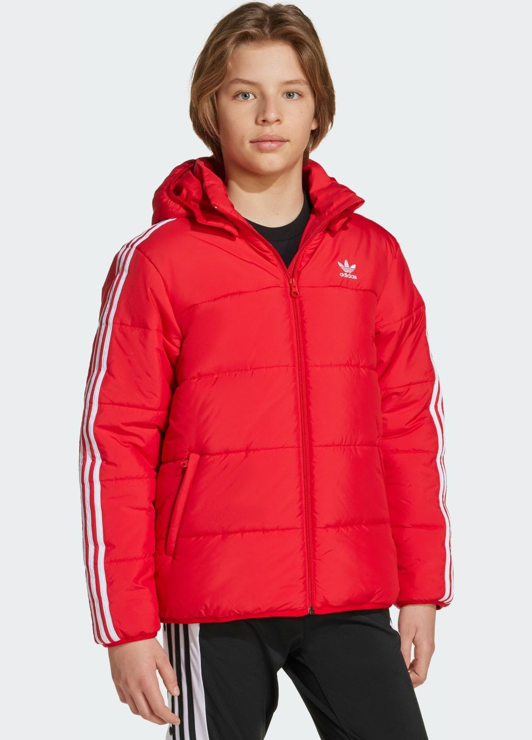 Красная демисезонная куртка adicolor kids adidas