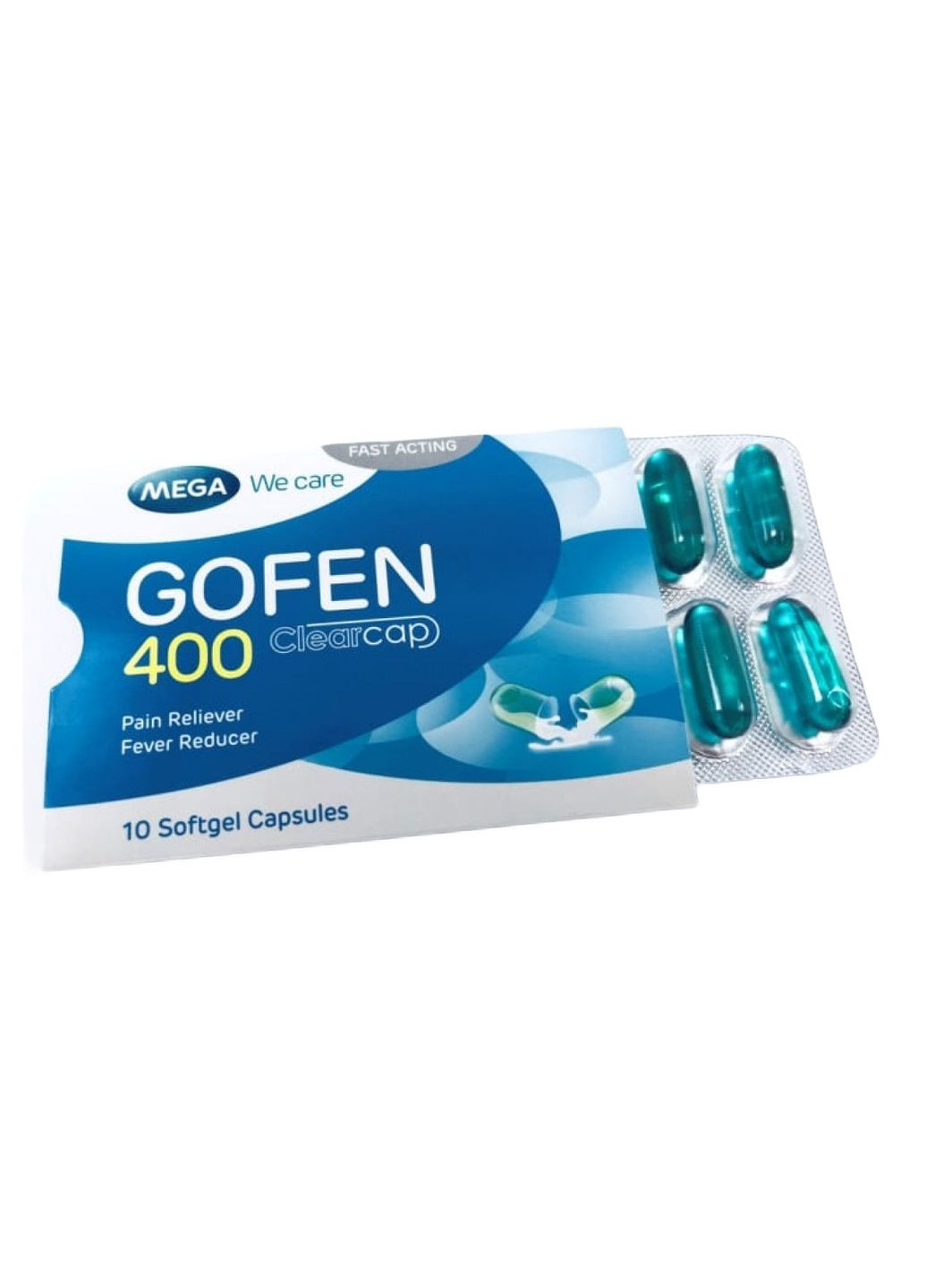Протизапальний засіб Gofen (Гофен) 400 мг 10 капсул (8850769021097) Mega (326807239)