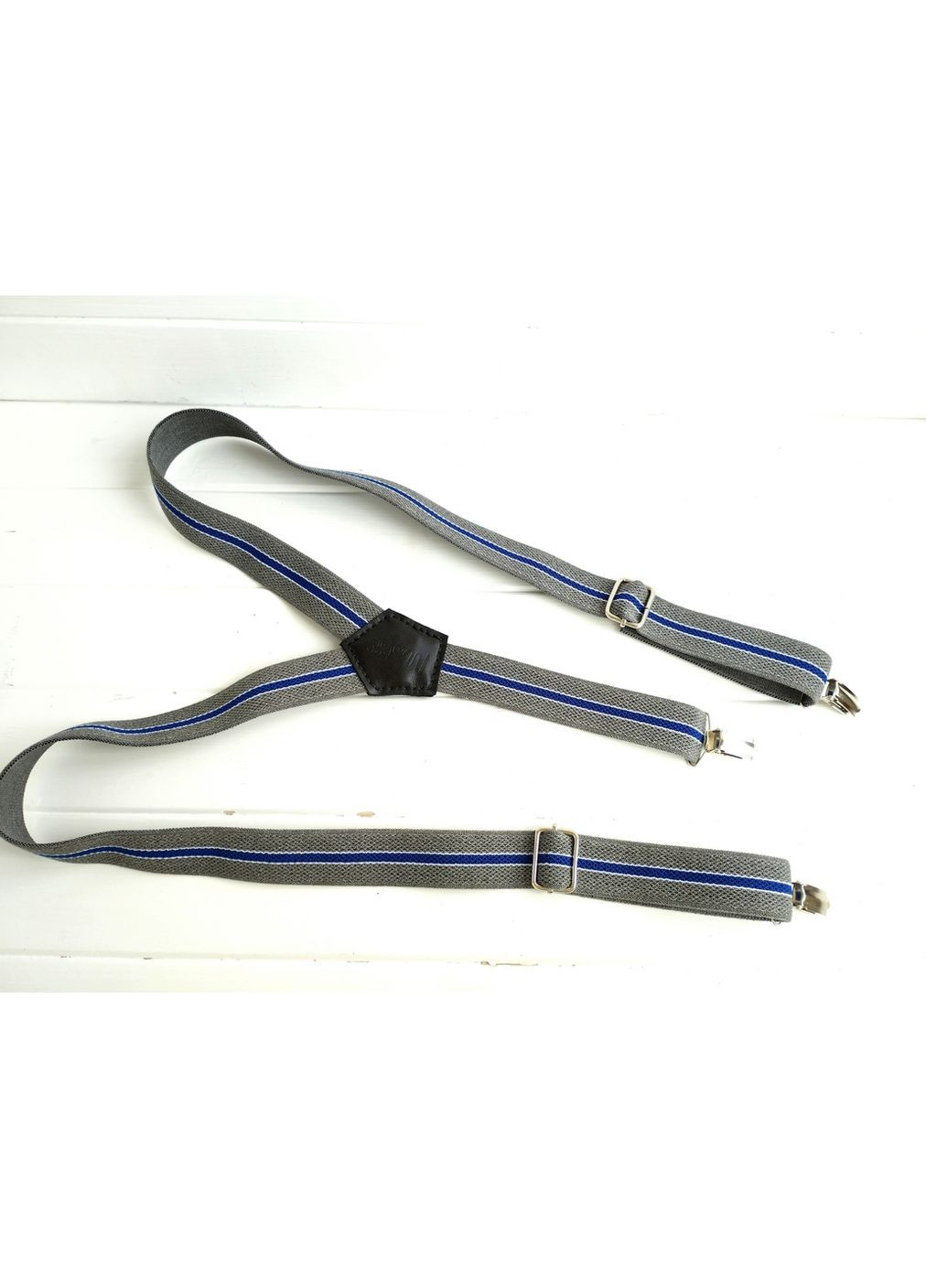 Темно-сірі підтяжки в смужку Major Style (357206583)