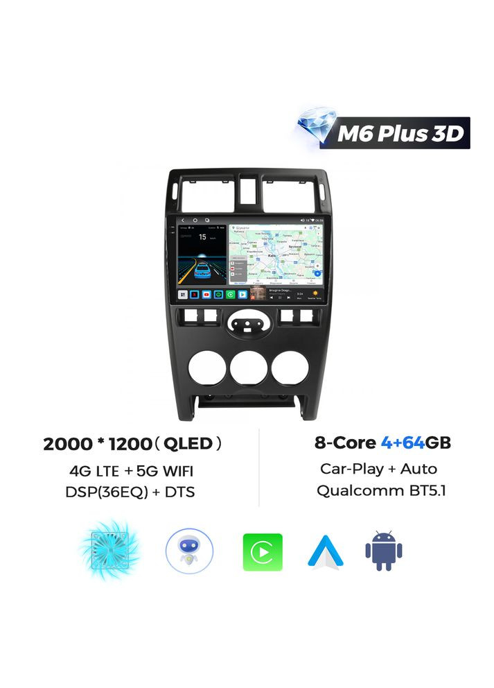 Штатна магнітола M6 Plus LADA Priora 1 (2007 - 2013) CarPlay QleD Mekede (362203865)