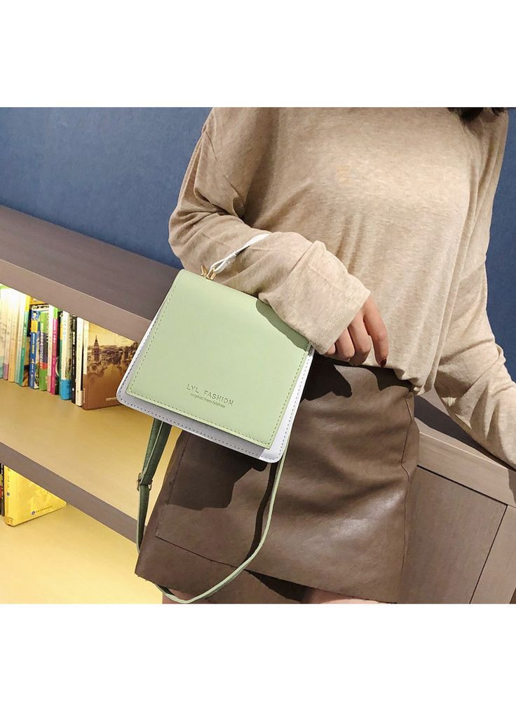 Модная женская маленькая сумка с ручкой, и на плечо "Lyl Fashion" (мятно-белая) China (366874332)