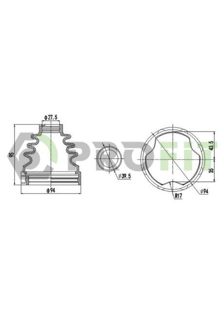 Пильовик шрус PROfit (368534849)