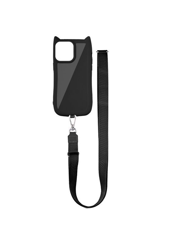 Чохол на iPhone 13 Pro / для айфон 13 про з котячими вушками та ремінцем Getman (360635304)