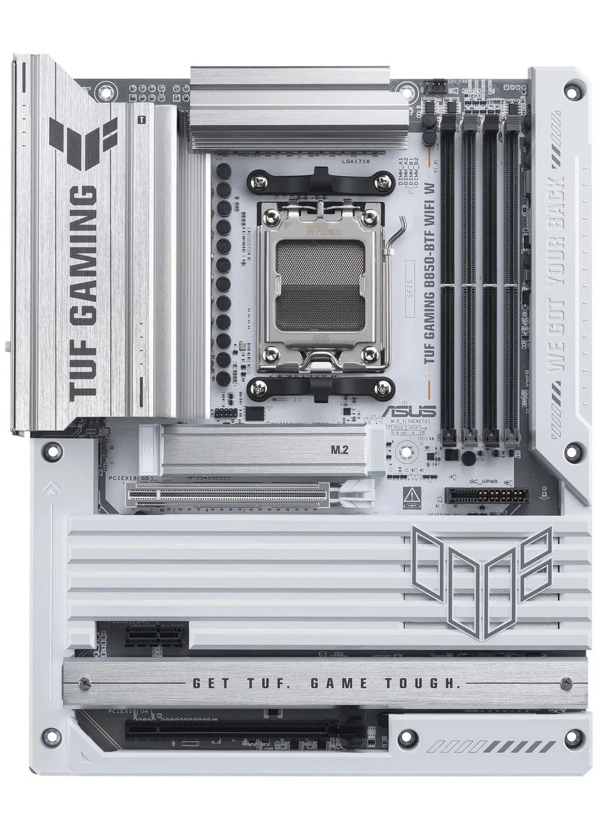 Материнская плата TUF GAMING B850-BTF WIFI W sAM5 B850 4xDDR5 M.2 HDMI DP Wi-Fi BT ATX BTF скрытое подключение разъемов. Asus (393471938)