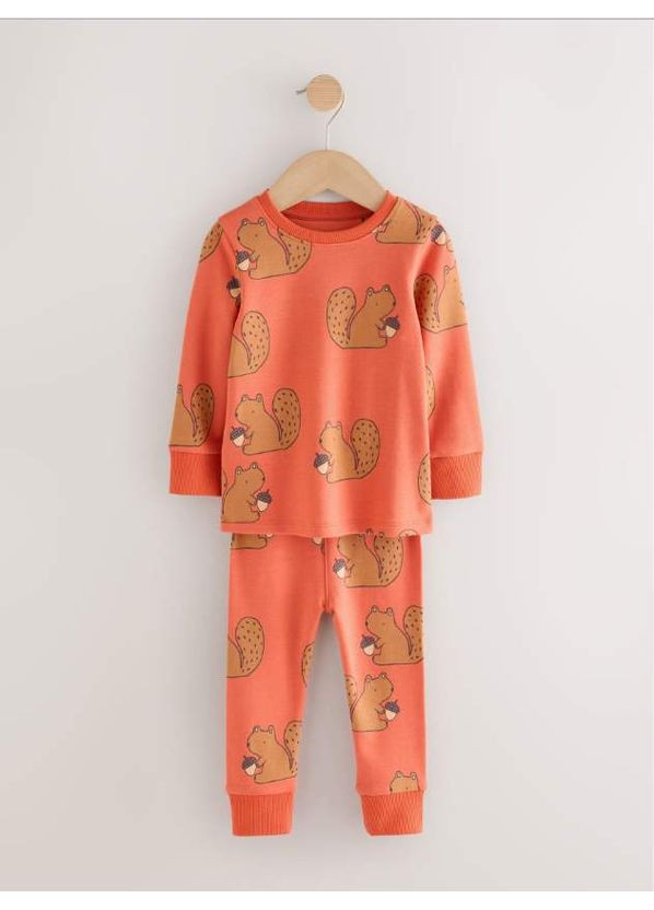 Комбінована всесезон піжама з бавовняного трикотажу autumn/orange Next Trend 7340~01