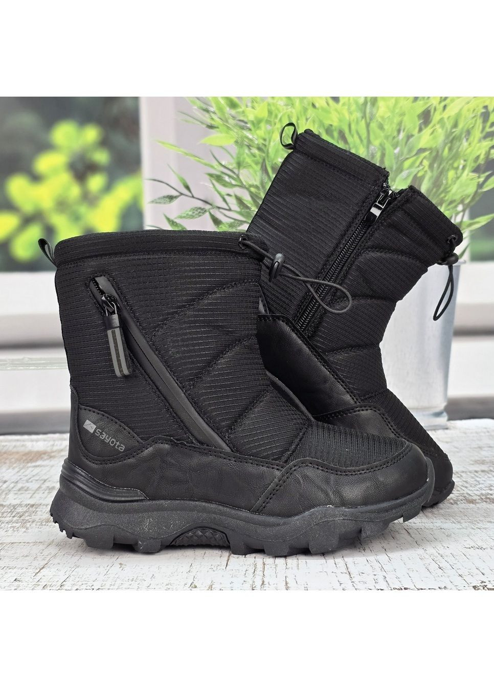 Дутики підліткові для хлопчика зимові на хутрі Sayota (369446571)