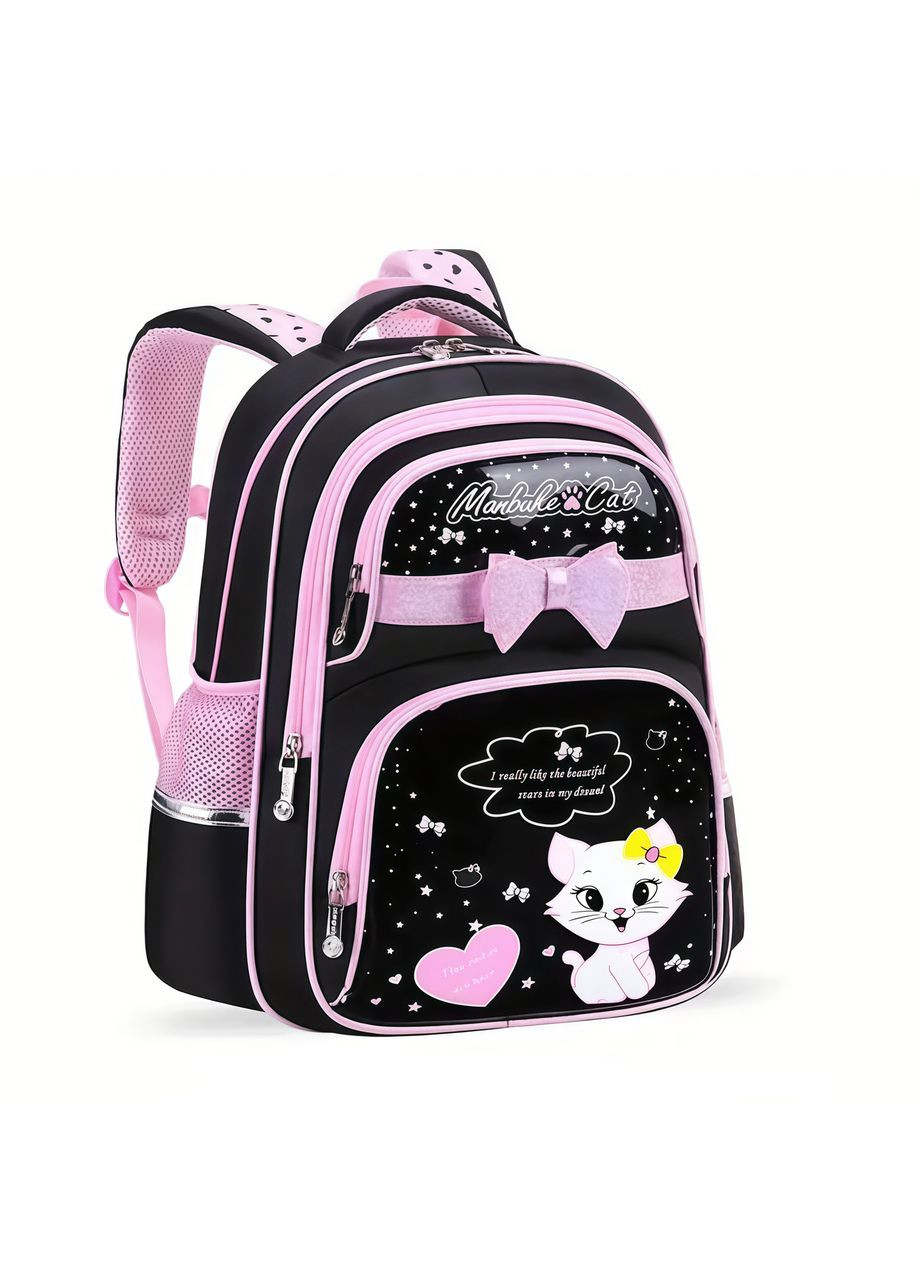 Рюкзак школьный Manbuke Cat для девочек с бантом и котом No Brand (350349774)