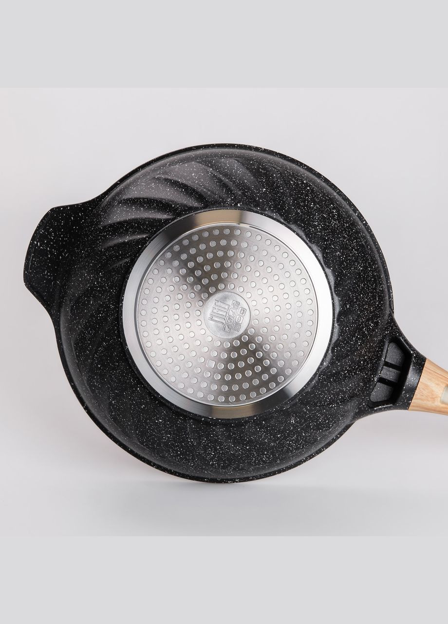 Алюмінієва сковорода 5,8 л, мармурове антипригарне покриття, Ø 32 см, з лопаткою для приготування HP-4-449 MGC (306849136)