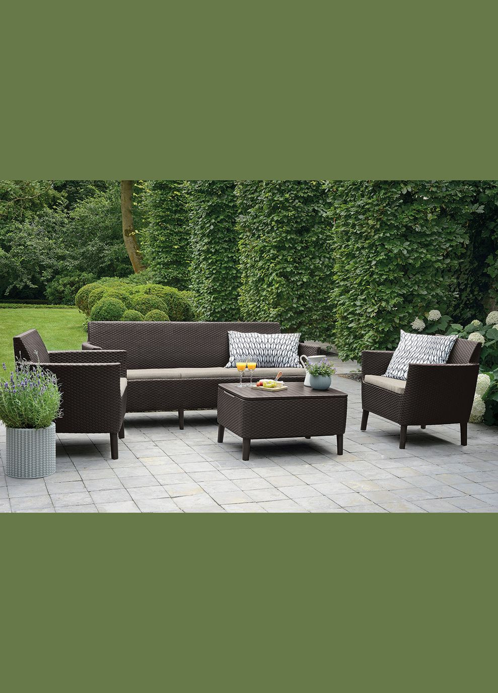 Комплект садових меблів Salemo 3 seater set, коричневий Keter (329408120)