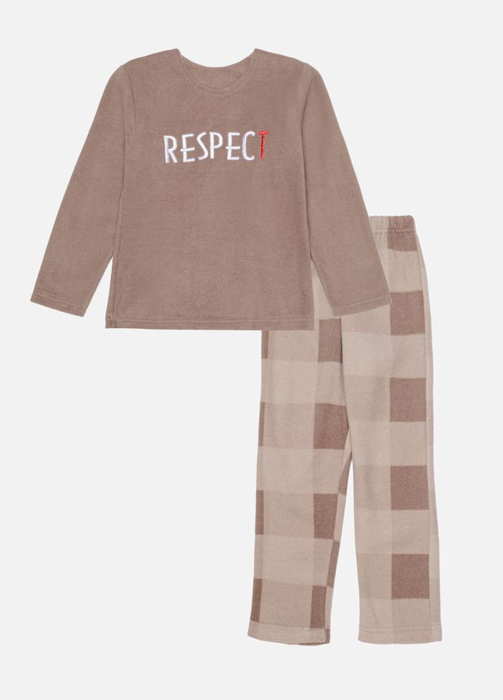 Коричнева зимня піжама для хлопчиків колір коричневий cb-00231065 Бома