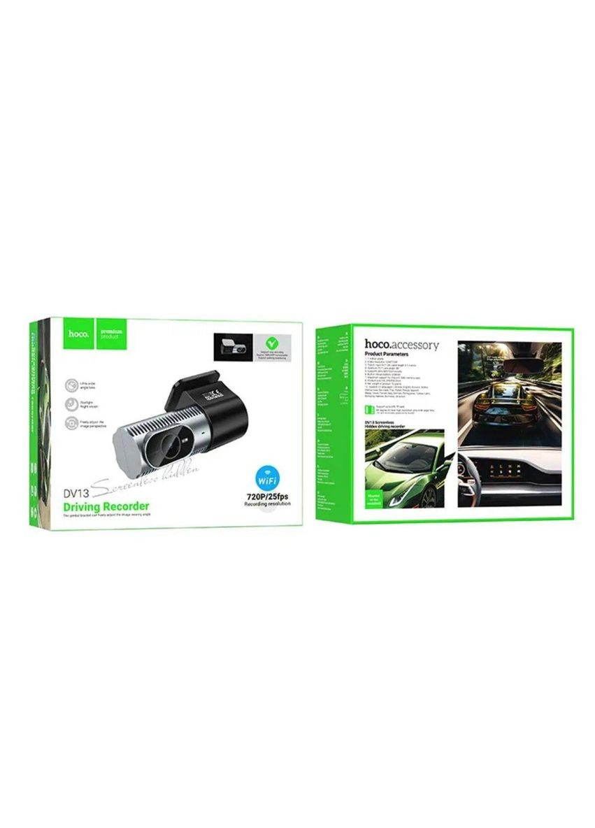 Відеореєстратор DV13 Screenless hidden driving recorder Iron Gray Hoco (361235913)