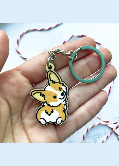 Деревянный брелок "Милый Корги" Cozy-Up (276003820)