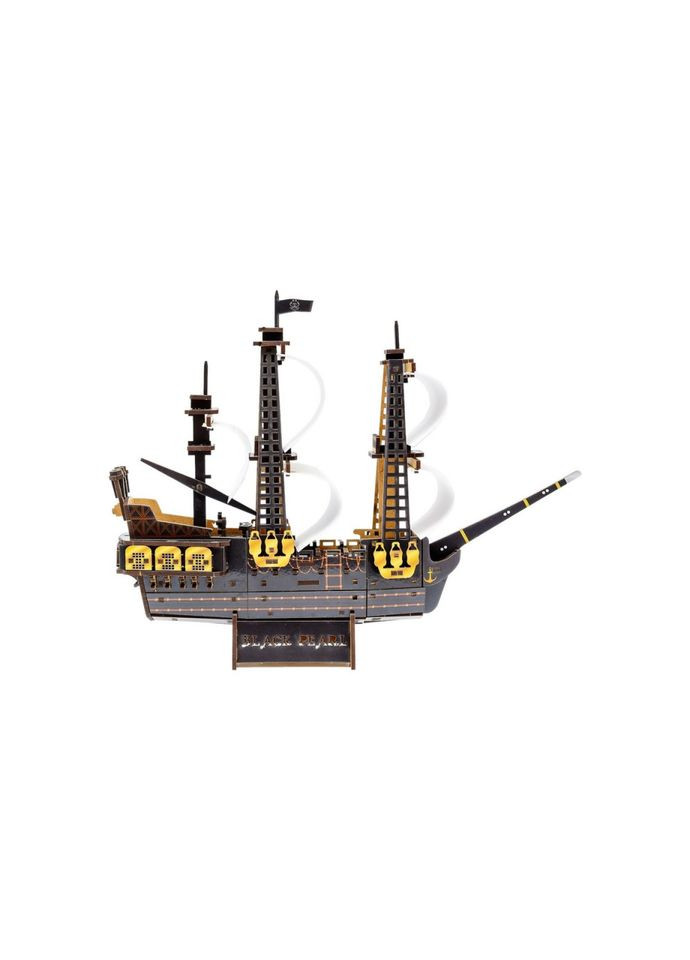 Деревянный 3D конструктор "Пиратский корабль" Puz-00928, 196 деталей PuzzleOK (333840788)