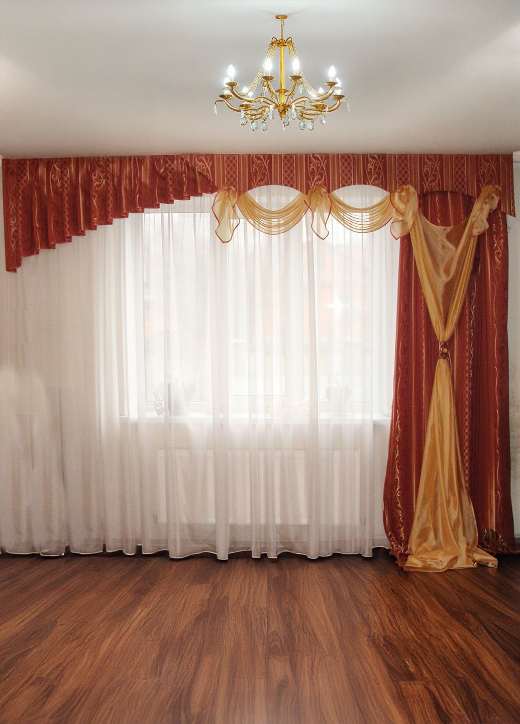 Ламбрекен ламбрекен зі шторою Combi 350см теракотовий (142_1ж) Firanka Exclusive (345733327)