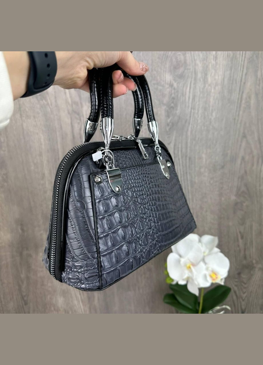 Модная женская мини сумочка клатч рептилия с змеиным принтом серого цвета (sku_710С) No Brand (330576415)