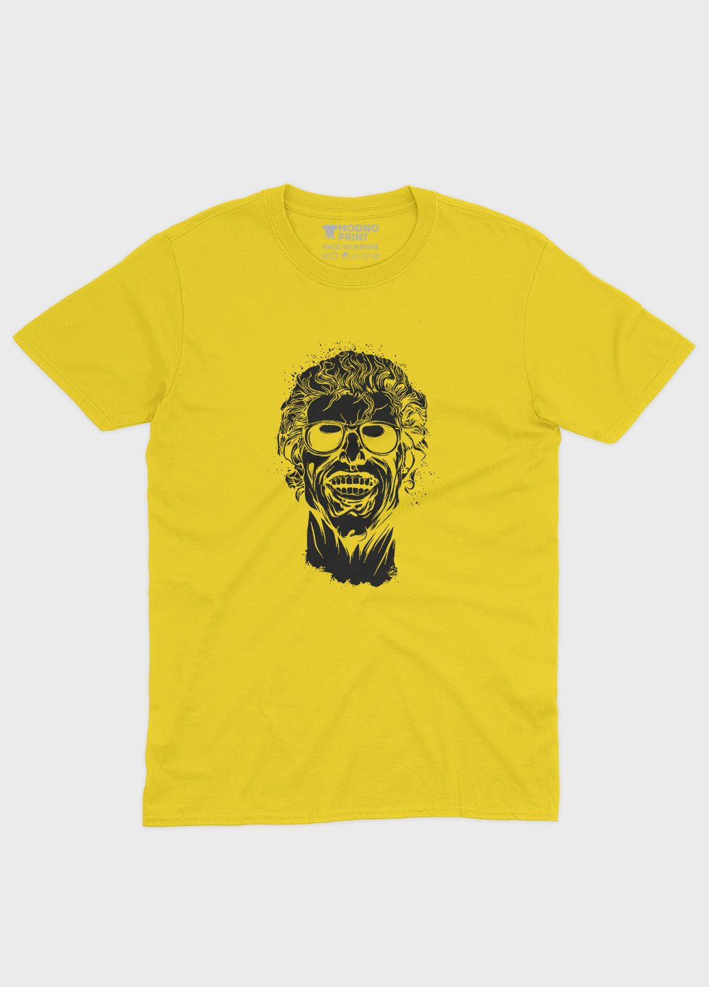 Желтая демисезонная футболка для девочки с принтом супервора - джокер (ts001-1-sun-006-005-023-g) Modno