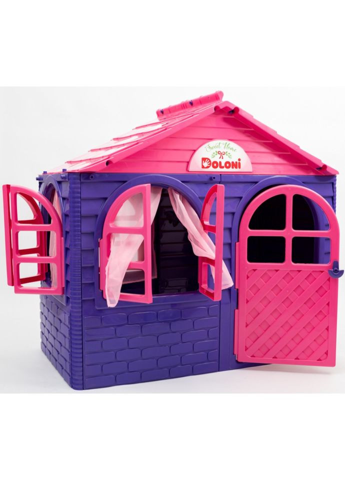 Дитячий ігровий Будиночок зі шторками 02550/10 пластиковий Doloni (335076898)