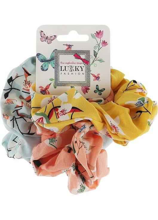Набір шовкових резинок для волосся 3шт (1230172-27062516) Lukky (365799400)