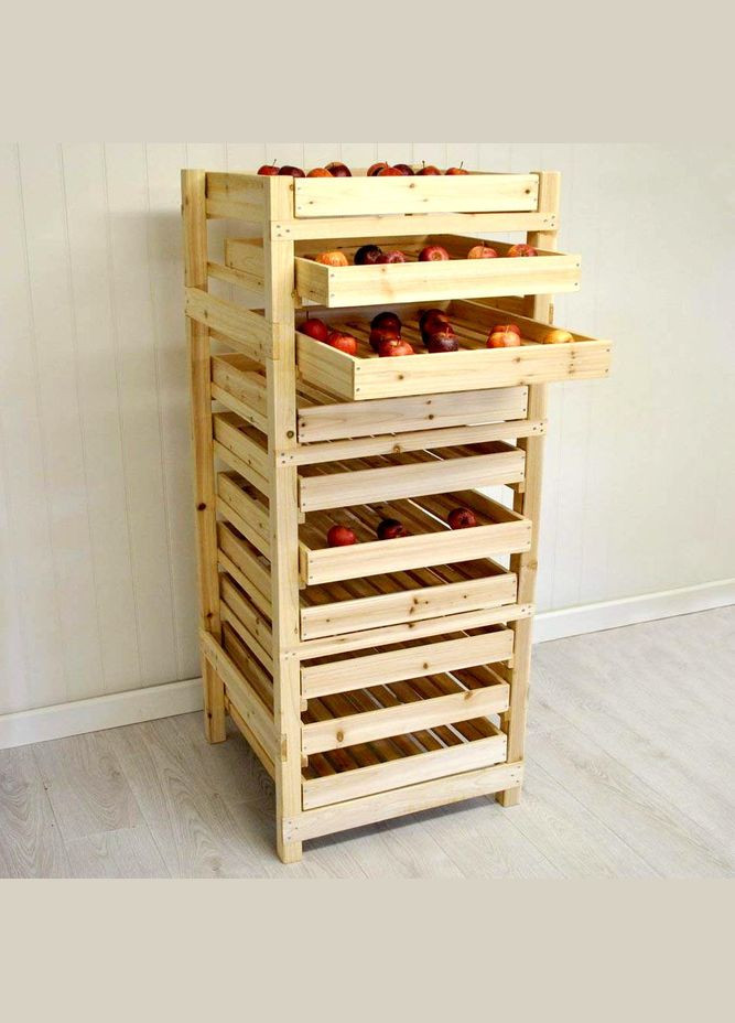 Стелаж для овочів і фруктів з дерева Блекбері 10 бланже (ЯХТ-100301) No Brand (327848494)