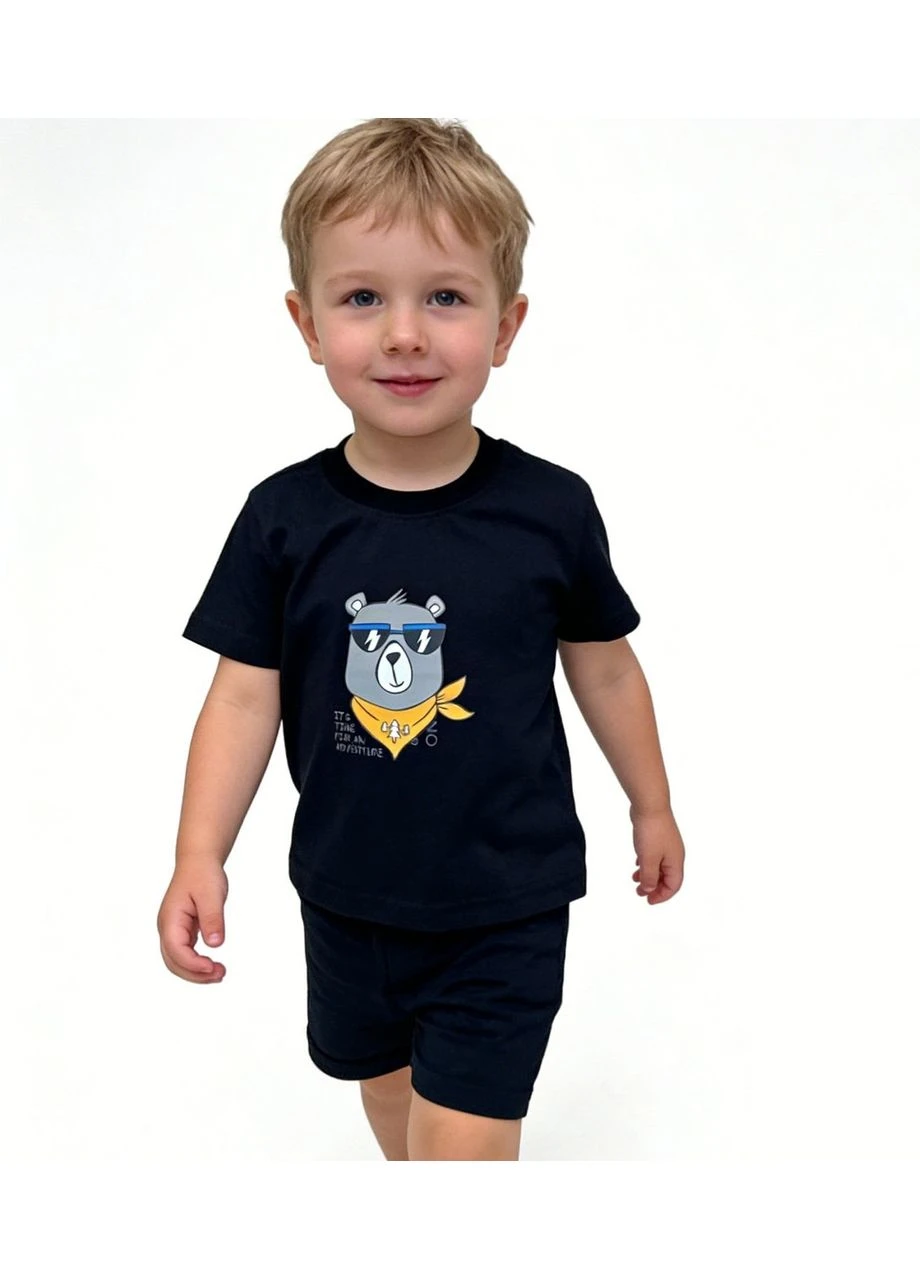 Комбинированная демисезонная футболка для мальчика First Kids