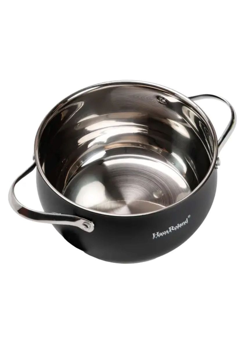 Набір посуду для приготування з нержавіючої сталі 12 предметів, чорний HP33548 Jooki (358706083)