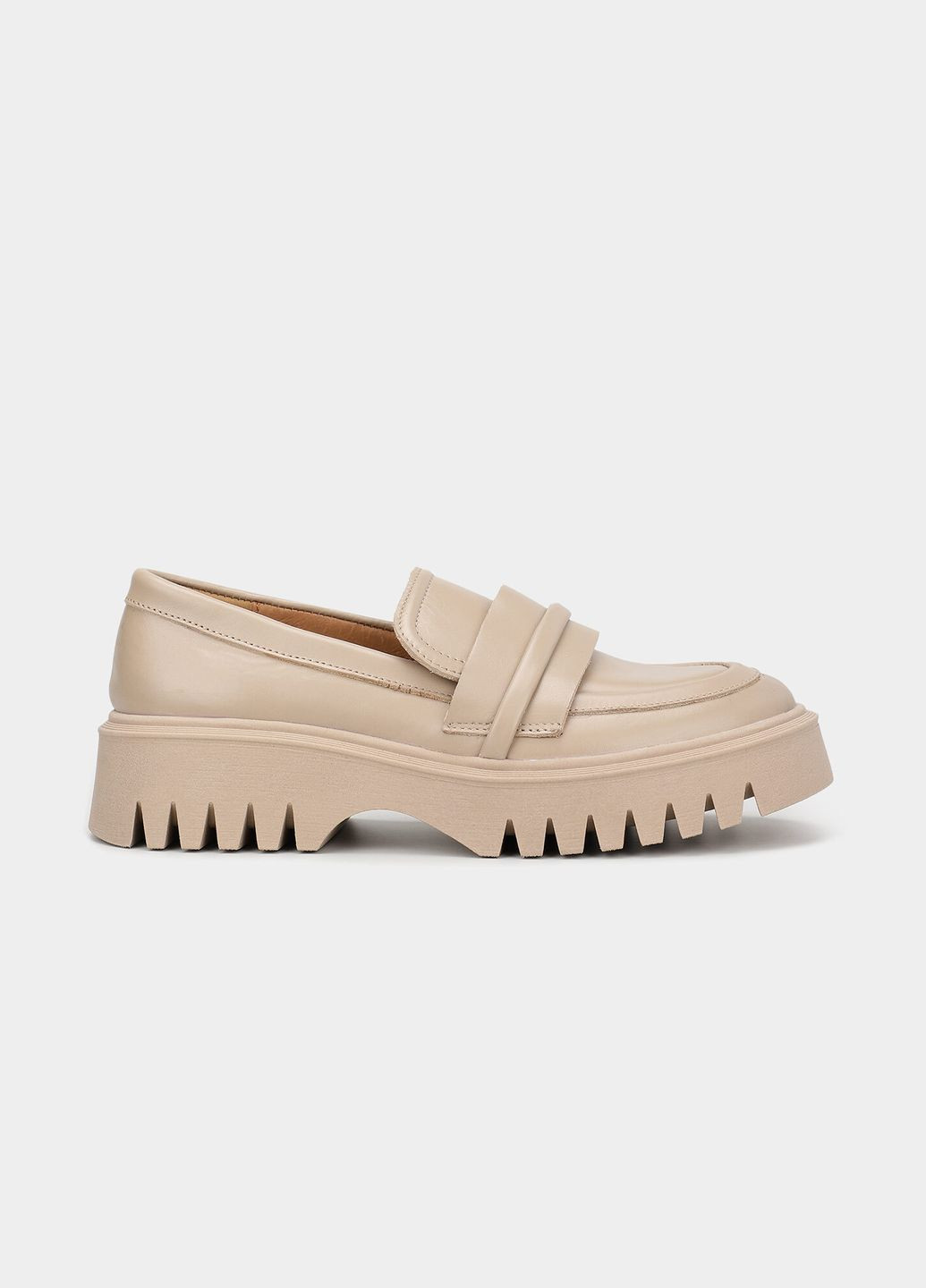 Garne Жіночі лофери бежевий з натуральна шкіра, україна — літо (264202151)