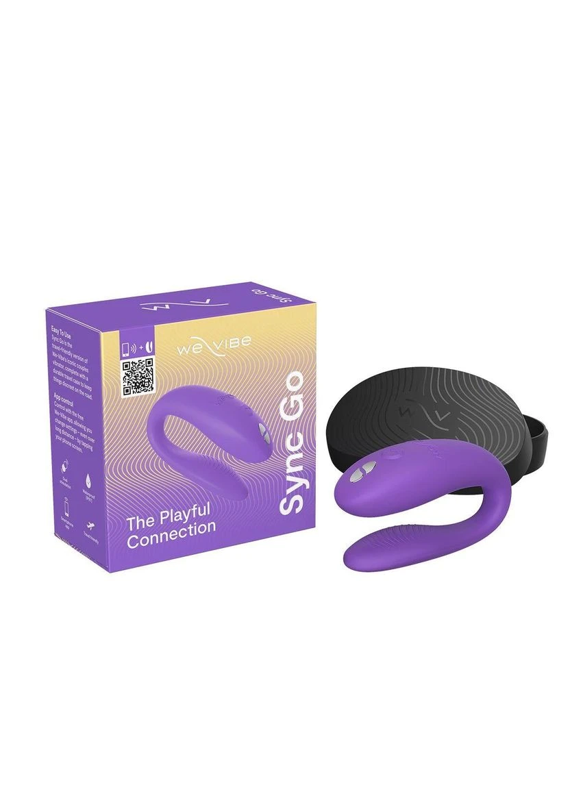 Смарт-вібратор для пар Sync GO Light Purple, тревел-кейс, пульт ДК We-Vibe (383082766)
