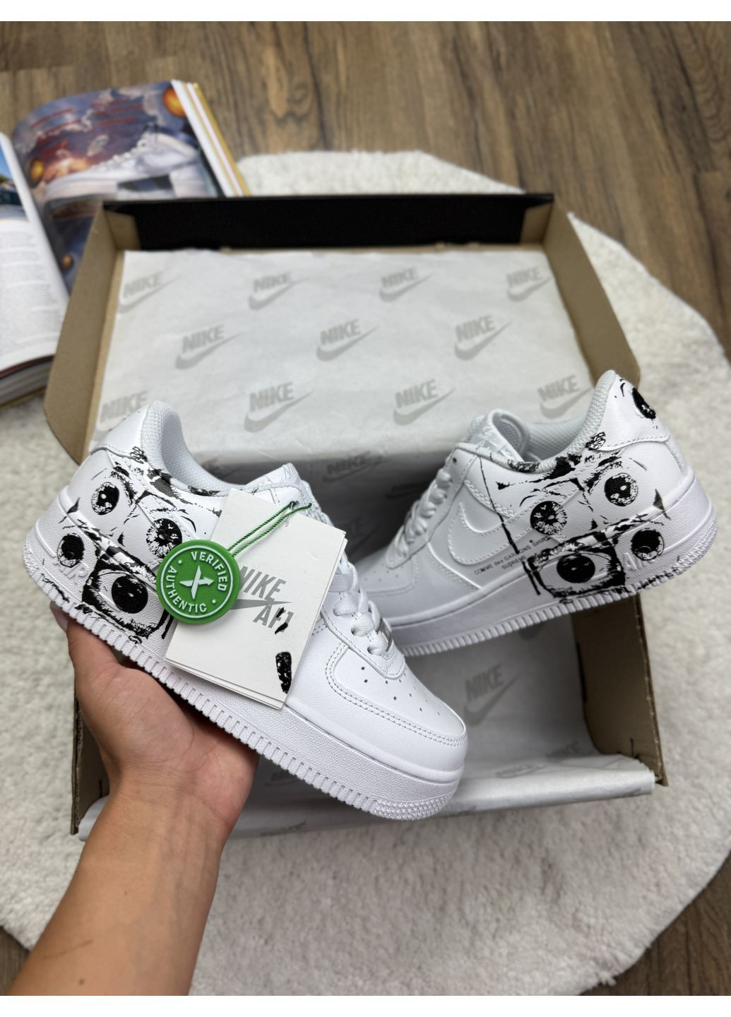Комбіновані Осінні кросівки чоловічі nike air force 1 low х comme des garçons supreme найк аір форс 1 преміум No Brand