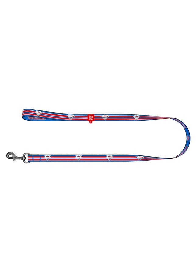 Повідець для собак нейлоновий Nylon світловідбивний, малюнок "Супермен Ретро", L-XXL, ш 25 мм, дл 122 см WAUDOG (330636229)