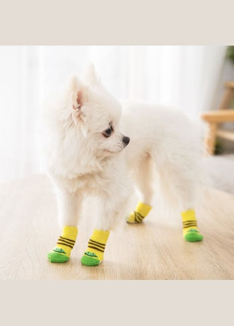 Носки для собак Pet Style "Жабки" Желтые 3 No Brand - (323232660)