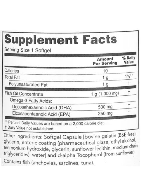 DHA 500 mg 120 Softgels Protocol for Life Balance (315885849)