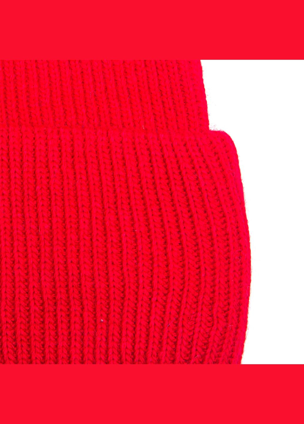 Шапка біні чоловіча вовна червона GEORGE 019-485 LuckyLOOK 019-485m (289359919)