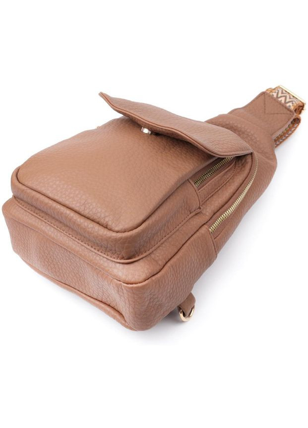 Сумка жіноча планшет для документів рюкзак слінг в дорогу сумочка для телефону Коричневий 34824 Vintage (332612600)