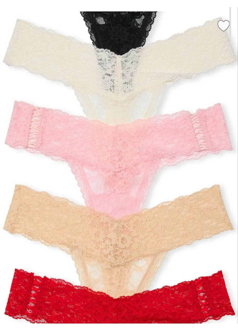 Набір мереживних трусиків Victoria's Secret стрінги (359436234)
