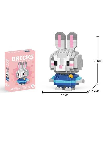 Детский 3D конструктор / пазл "Крольчиха Джуди Гопс" развивающий высотой 7.4 см Bricks (370802651)