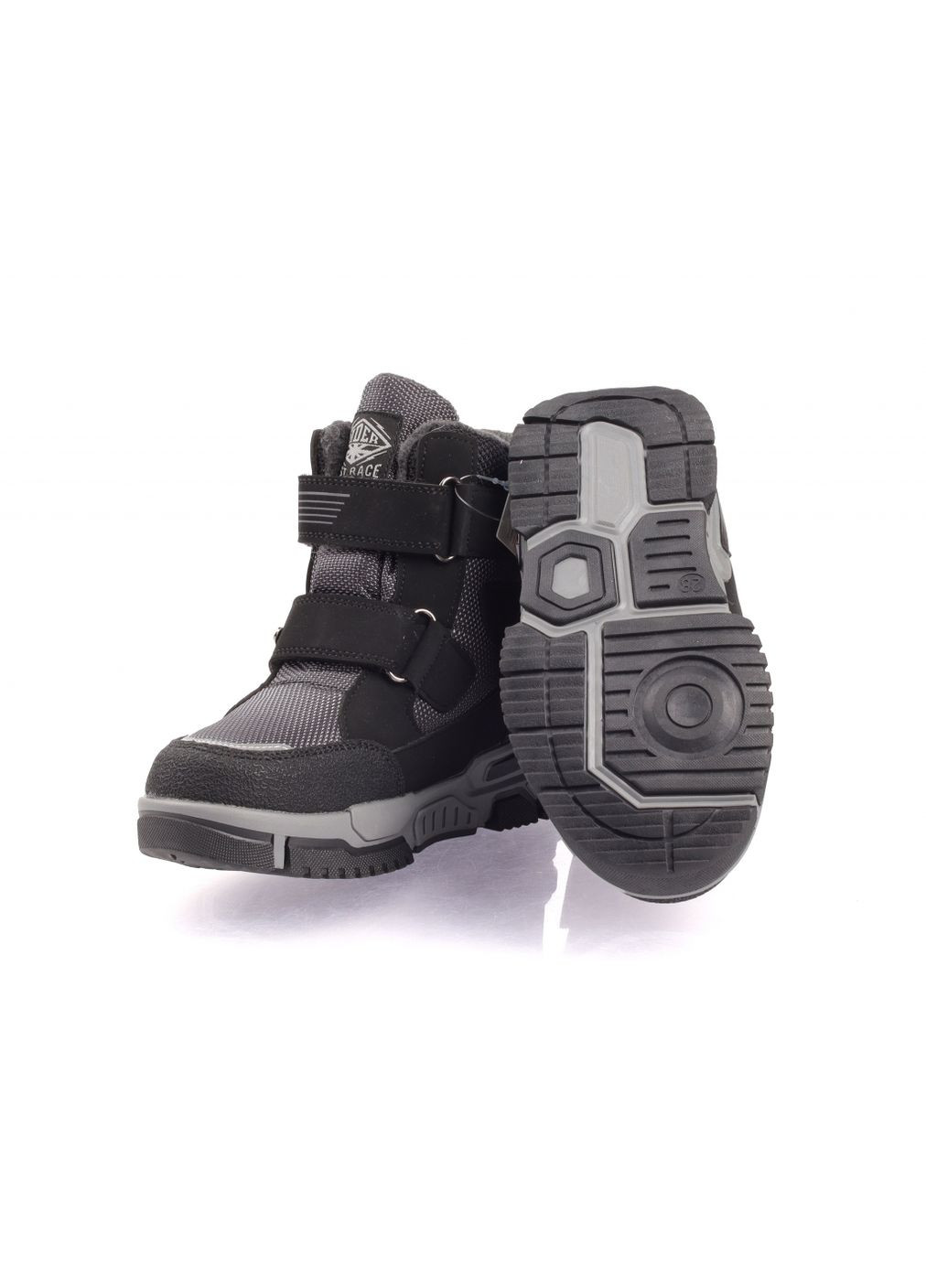Черевики зимові 10663 для хлопчиків чорно-сірі, еко шкіра. Розмір Tom.M (367166631)