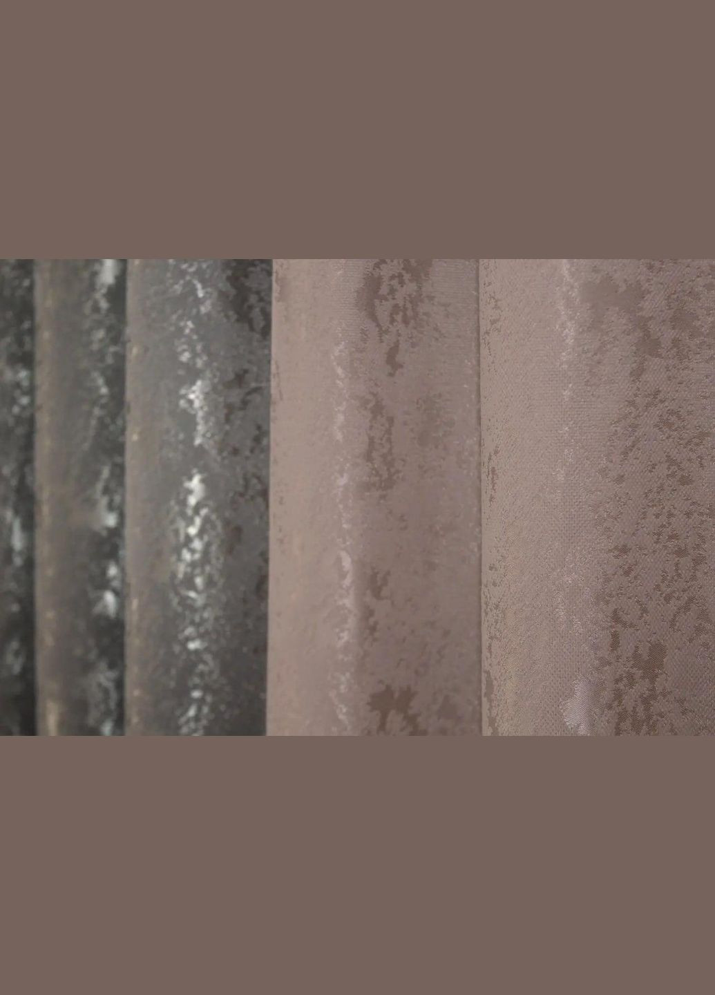 Штори для спальні 2 шт Штори 1,5 х 2,7 м + тюль 4 х 2,7 м Коричневий (П4К-014дк (1176-1174ш)) No Brand (306633875)