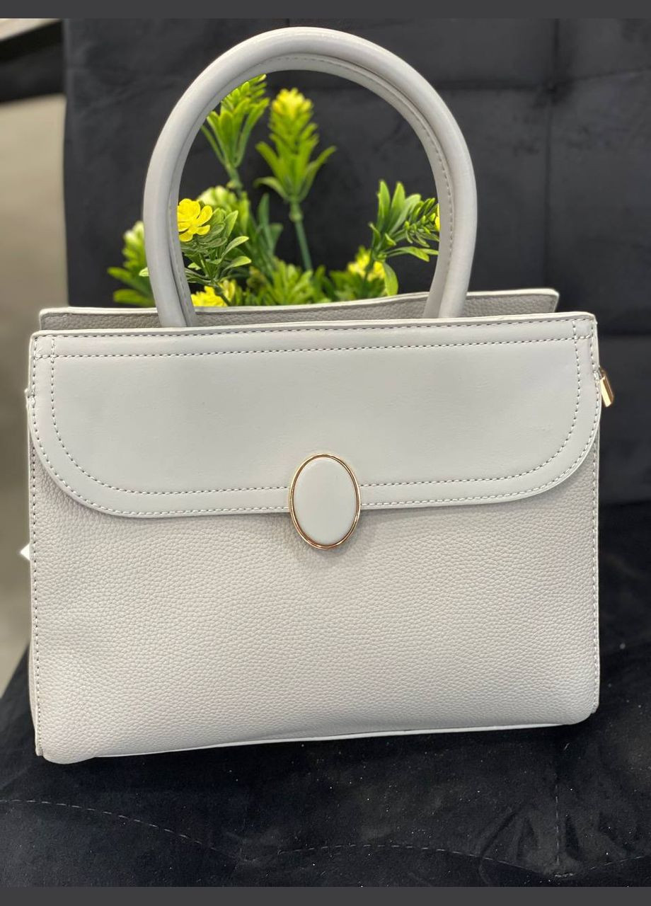 Женская классическая сумка из эко-кожи белого цвета 32236 Fashion (338187968)