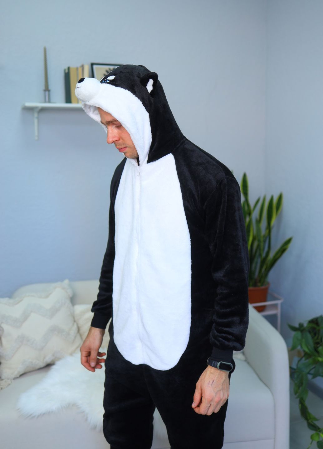 Кігурумі з капюшоном і хвостом Хаскі з м'якого плюшу (1078/1) My Kigu (354215896)