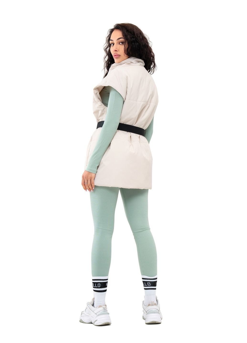 Жилетка Кайя з поясом молоко Emass (294659763)