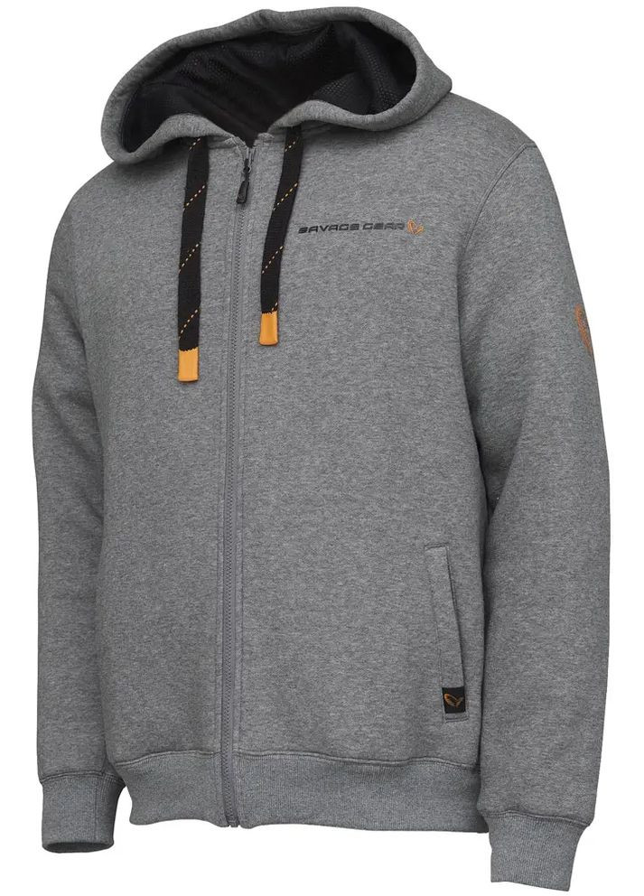 Реглан Classic Zip Hoodie Grey Melange Savage Gear (317664014)