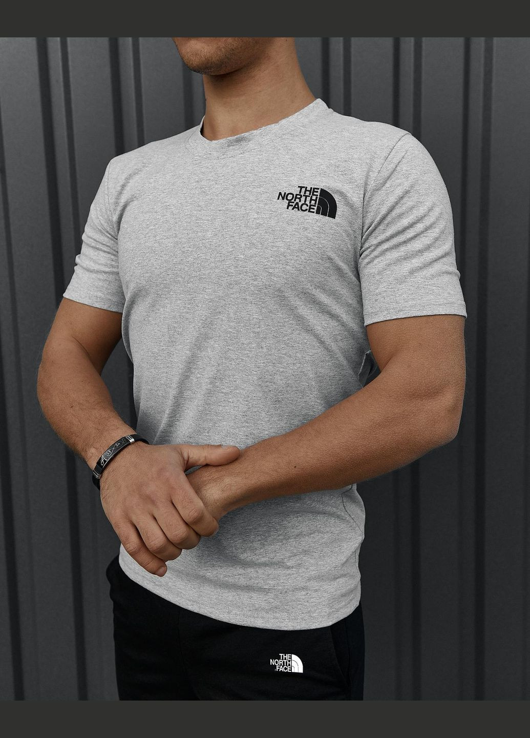 Серая базовая футболка с лого⚡️ Luna