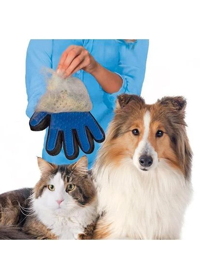 Перчатка-расческа для вычесывания шерсти собак и кошек, Deshedding, 16×24 см No Brand (388663289)