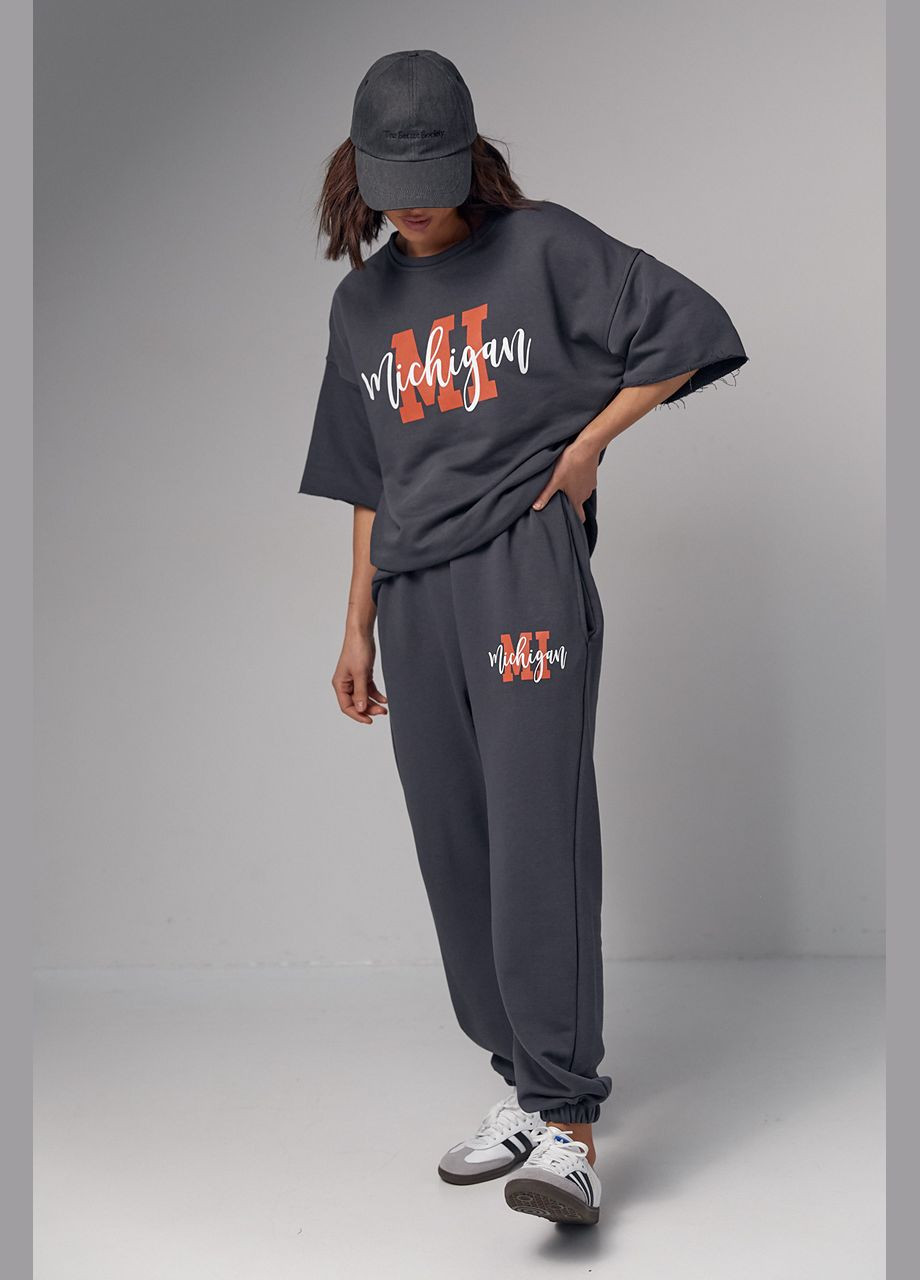 ЖЕНСКИЙ СПОРТИВНЫЙ КОСТЮМ С НАДПИСЬЮ MICHIGAN Liton (293244848)