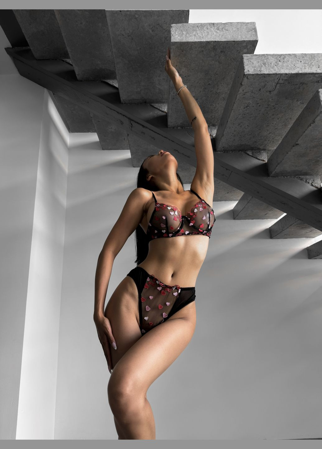 Чорний комплект нижньої білизни Domino