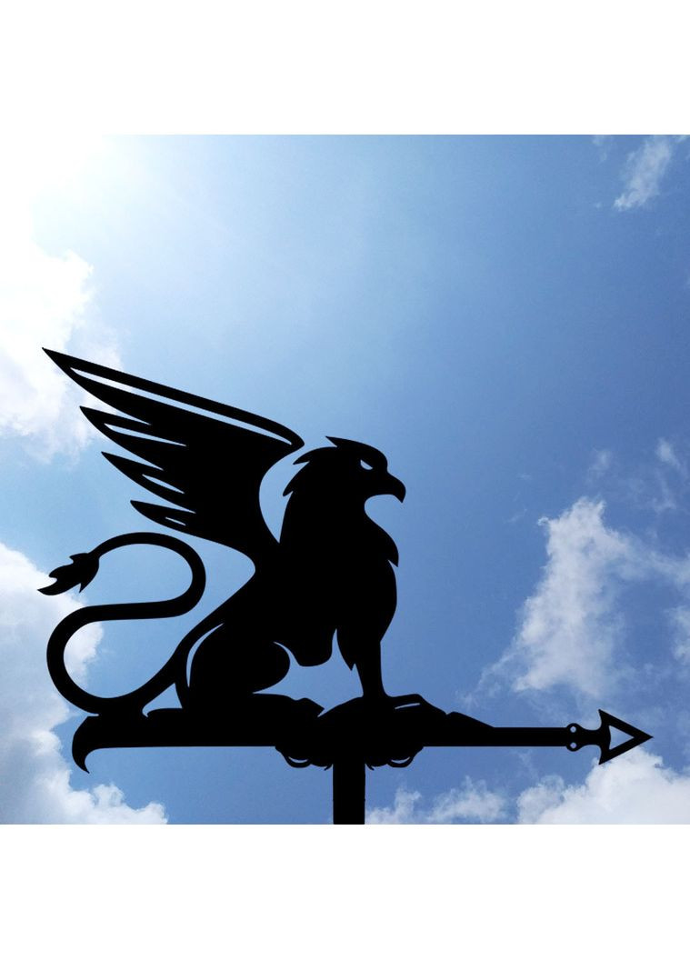 Флюгер на будинок Грифон, флюгер на дах з металу 2 мм. No Brand (368896378)